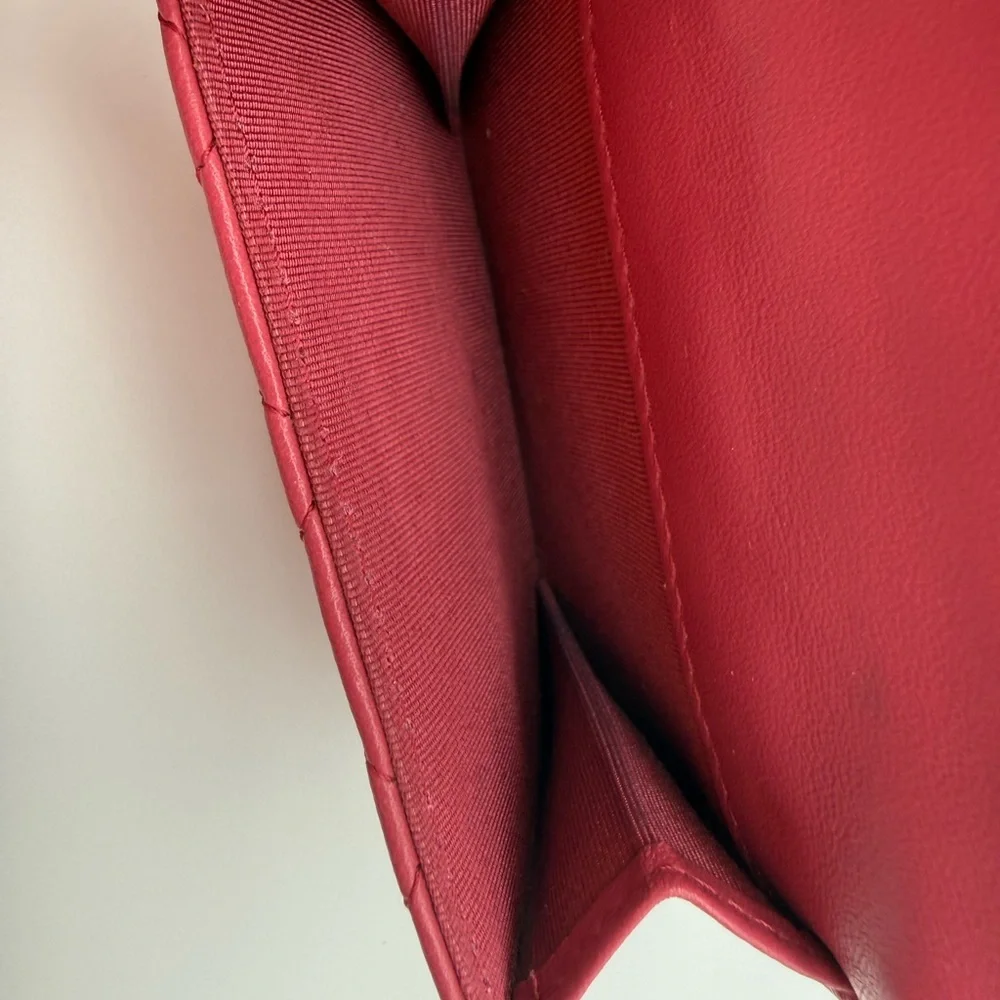 CHANEL Matelasse Classic Small Flap Wallet Tri-fold Pink - Picture 4 of 15